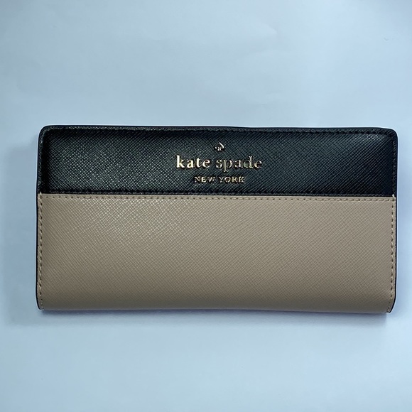 Kate Spade  Staci Large Slim Bifold Wallet Color Block Pattern - Picture 9 of 12
